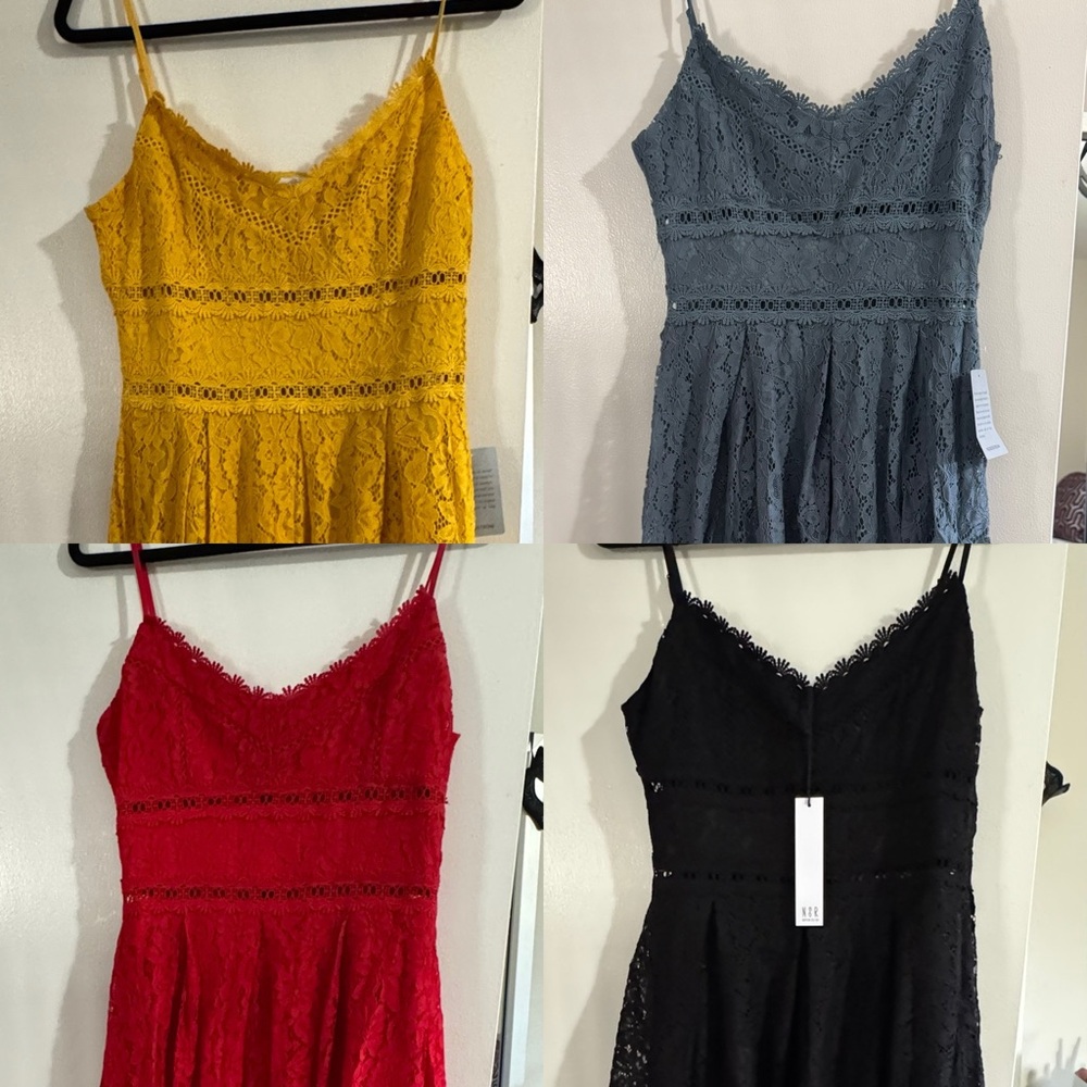 Nordstrom Brand NSR Napean Sea Rd Midi Lace Dress in multiple colors available